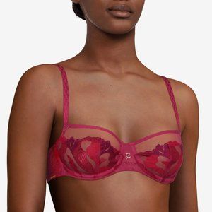 Chantelle - Montaign Bra and Hipster - Strawberry - 34D / S
